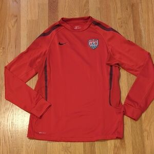 Nike US Soccer Red Pre match Warmup Sweatshirt